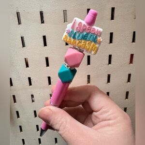 Handcrafted I speak fluent sarcasm beaded pen